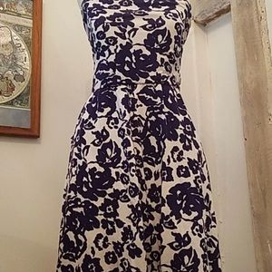 Floral strapless dress